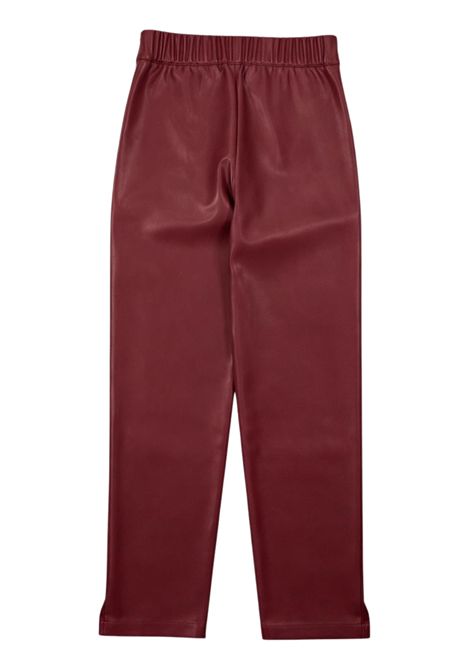 Pantalone bambina bordeau in pelle Manila Grace | M2835W25/SUBORDEAU